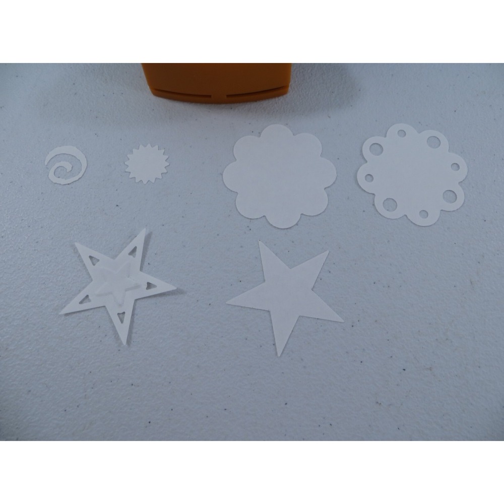 Creative Memories Paper Punch Lot Mini Sun & Swirl Large Multi Star Large Flower - Picture 6 of 6